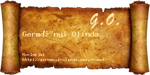 Germányi Olinda névjegykártya